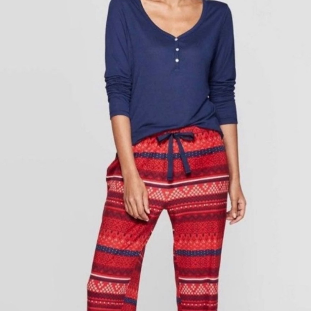 MEDIUM Stars Above Henley Sleep Pajama Set NEW - Picture 2 of 6